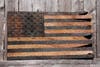 An oak interpretation of the American Flag​ has been carved from the 619-year-old Basking Ridge Oak Tree​.